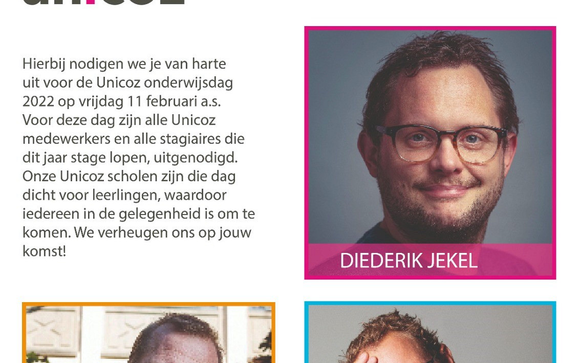 Unicoz onderwijsdag, jij komt toch ook?!
